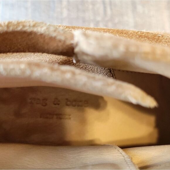RAG & BONE Harrow Suede Ankle Boots Booties Tan Neutral 35 5 - Picture 13 of 14